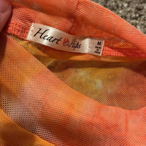 Orange tie dye top - Picture 2 of 2